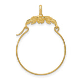 14k Polished Floral Charm Holder